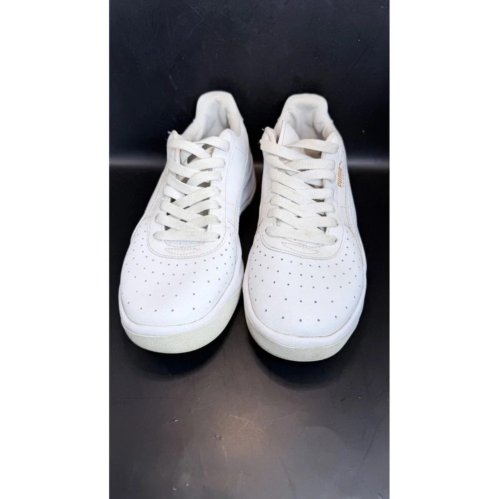 Puma GV Special White Leather Sneakers‎ Mens 6.5 Womens 8 Low Top 344765-75